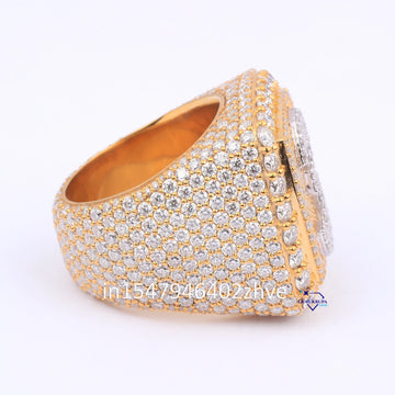 Customized hip hop moissanite rings for men Gurukrupa-Gems