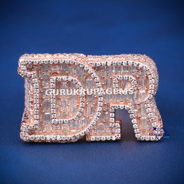 Customized letter hip hop ring vvs clarity diamond for unique and stylish creation Gurukrupa-Gems