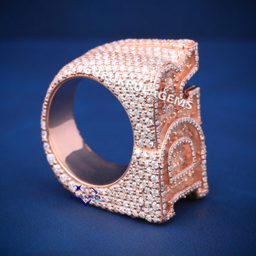 Customized letter hip hop ring vvs clarity diamond for unique and stylish creation Gurukrupa-Gems