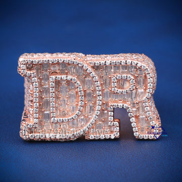 Customized letter hip hop ring vvs clarity diamond for unique and stylish creation Gurukrupa-Gems