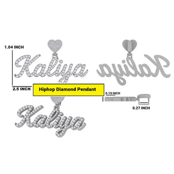 Customized letter name pendant with custom bail pass tester - Gurukrupa-Gems