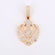 Cvd HPHT lab diamond hiphop pendant customized logo pendant 14 kt yellow gold Gurukrupa-Gems
