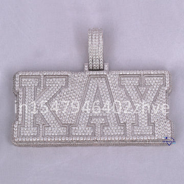 Diamond jewelry pendant made with lab grown diamonds in 14 kt white gold with vvs clarity-Gurukrupa-Gems
