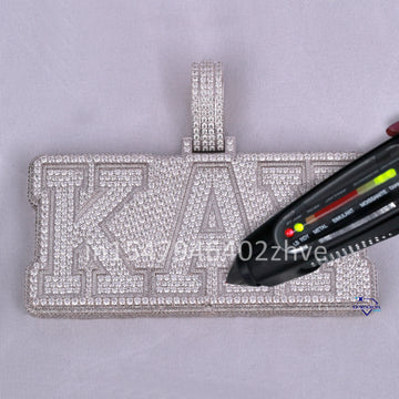 Diamond jewelry pendant made with lab grown diamonds in 14 kt white gold with vvs clarity-Gurukrupa-Gems