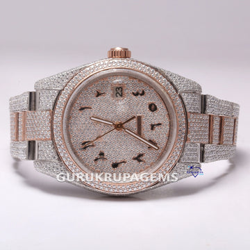 Discover our best selling iced out mens watch meticulously crafted with VVS clarity labgrown diamonds Gurukrupa-Gems