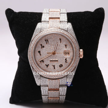 Discover our best selling iced out mens watch meticulously crafted with VVS clarity labgrown diamonds Gurukrupa-Gems