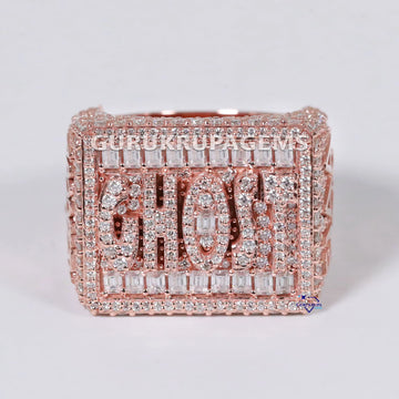 Drip in our premium 14kt gold lab crafted diamond ring, loved for VVS clarity, for the hip-hop fam Gurukrupa-Gems