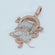 Elevate your style with a one-of-a-kind customized pendant stunning blend of white and rose gold with lab-grown diamonds-Gurukrupa-Gems
