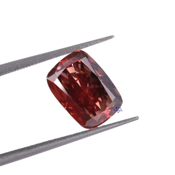 Exceptional beauty radiates shine with 2.89 ct at deep brown pink with lab created diamonds-Gurukrupa-Gems
