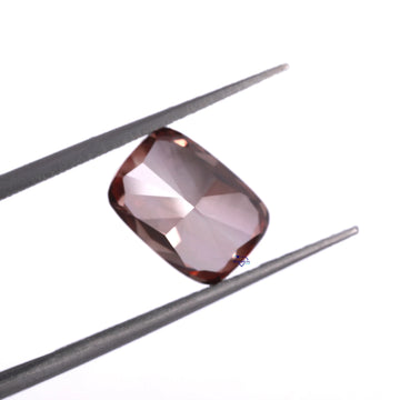 Exceptional beauty radiates shine with 2.89 ct at deep brown pink with lab created diamonds-Gurukrupa-Gems