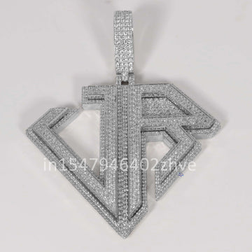 Exclusively unique designed 14 KT white gold lavish diamond pendant with VVS clarity for unisex