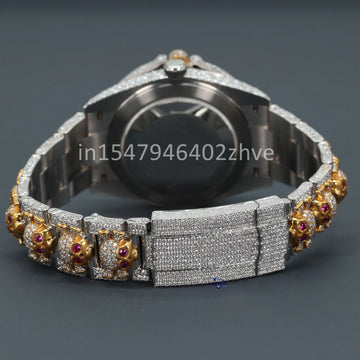 Experience a unique and attractive design with a fully iced-out moissanite diamond watch-Gurukrupa-Gems