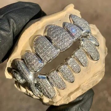 Exquisite Selection Of Grillz Adorned With Shimmering Diamonds