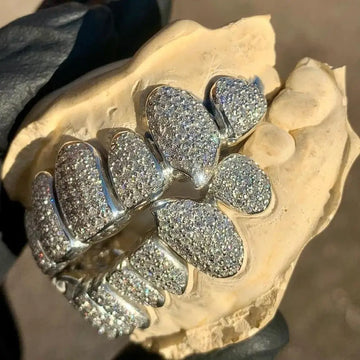 Exquisite Selection Of Grillz Adorned With Shimmering Diamonds