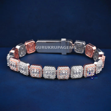 Fancy bracelet for men women two tone hip hop vvs clarity Gurukrupa-Gems