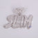 Fashionable high quality custom letter pendant made with 14kt white gold with labgrown diamonds-Gurukrupa-Gems