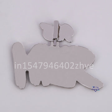 Fashionable high quality custom letter pendant made with 14kt white gold with labgrown diamonds-Gurukrupa-Gems