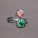 Fashionable women solitaire wedding ring engagement diamond in 14 kt white gold Gurukrupa-Gems