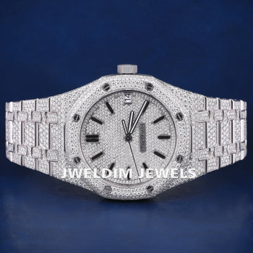 Full Iced Out Customized Two Tone Rose & Silver Diamond Bezel Expensive Luxury Watches for Mens Womens Gurukrupa-Gems