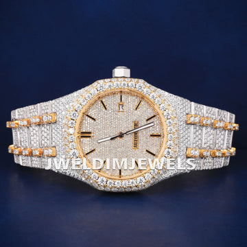 Full White Arabic Dial Diamond Watch Most Expensive Luxury Watches in the World in Iced Out Silver Rapper Watches (Copy) Gurukrupa-Gems