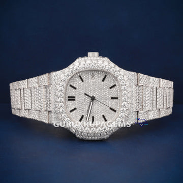 Full white buss down diamond for watch Gurukrupa-Gems