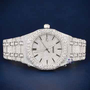 Full white custom made hiphop passed tester watch Gurukrupa-Gems