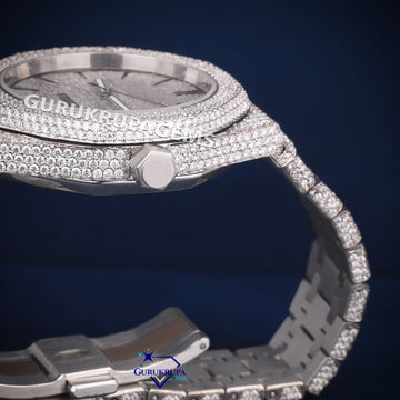 Full white hip hop diamond vvs clarity watch Gurukrupa-Gems