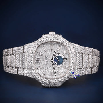 Full white skinny iced out diamond watch Gurukrupa-Gems