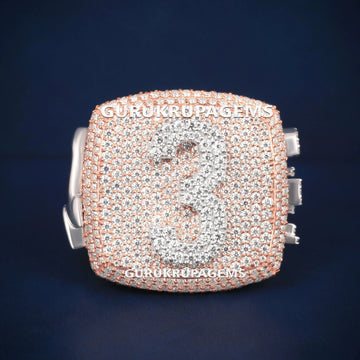 Hip hop diamond custom made iced out championship ring Gurukrupa-Gems