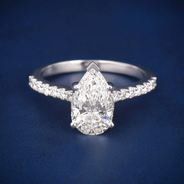 Oval shape diamond engagement passed diamond tester ring Gurukrupa-Gems