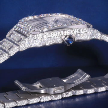 Fully iced out diamond arabic numerals passed tester rappers jewelry collection Gurukrupa-Gems