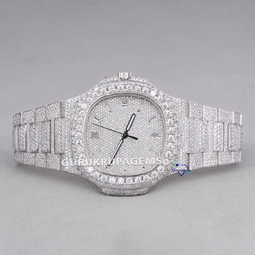 Fully iced out pass diamond tester branded diamond watch vvs clarity for men Gurukrupa-Gems