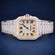 Fully iced out two tone buss down diamond watch Gurukrupa-Gems