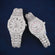 Fully white couple diamond VVS clarity watches Gurukrupa-Gems