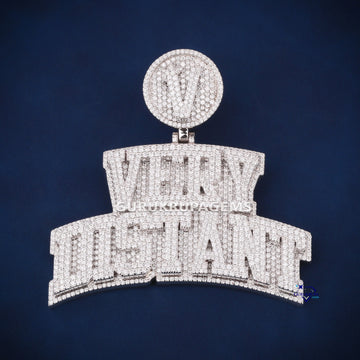 Fully white iced out hiphop letter diamond gold pendant for men - Gurukrupa-Gems