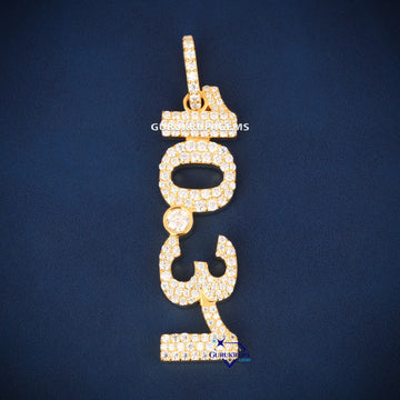 Fully yellow vvs clarity numeric pendant - Gurukrupa-Gems