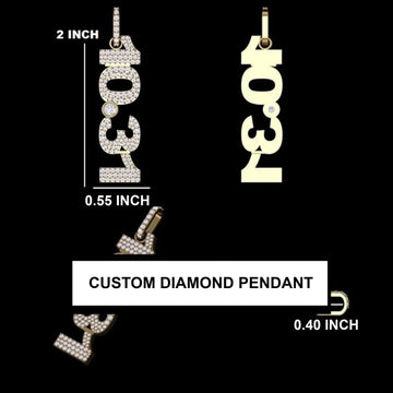 Fully yellow vvs clarity numeric pendant - Gurukrupa-Gems
