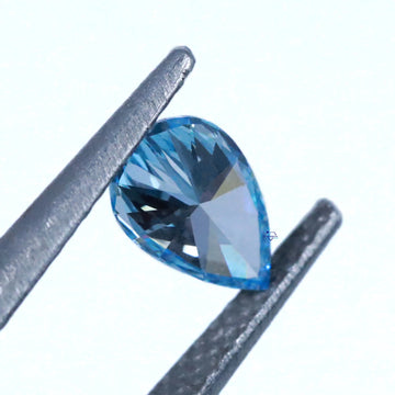 Heavenly Shine Sea blue treated Pear cut lab grown loose diamond for ethereal glow-Gurukrupa-Gems