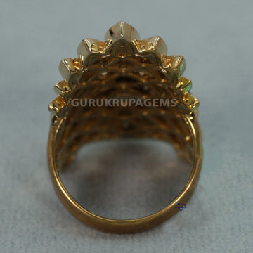 Hip Hop 14KT Yellow Gold Expensive Hip Hop Diamond Ring For Party Wear Luxury Diamond Ring - Gurukrupa-Gems