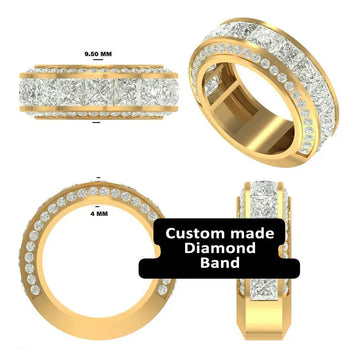 Stylish and classic mens VVS clarity diamond hip hop band (Copy) Gurukrupa-Gems