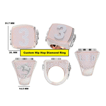 Hip hop diamond custom made iced out championship ring Gurukrupa-Gems