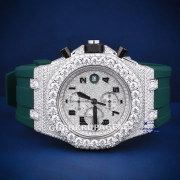 Hip hop diamond watch for men rubber strap customize belts Gurukrupa-Gems