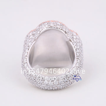 Hip hop fully iced out baguette and round def color vvs clarity Gurukrupa-Gems