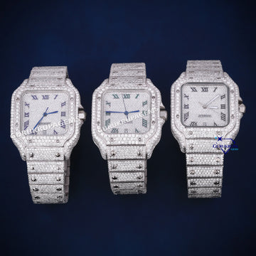 Hip hop fully white diamond watch for men Gurukrupa-Gems
