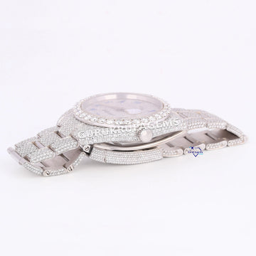 Hip hop lab grown diamond watch for bold look custom made dials vvs clarity diamonds Gurukrupa-Gems