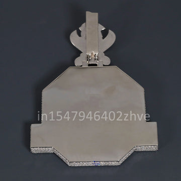 Hip hop fully iced out diamond pendant 14 kt white gold diamond pendant with custom made jewlery
