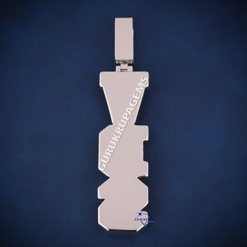 Horizontal style initial vvs diamond letter pendant Gurukrupa-Gems