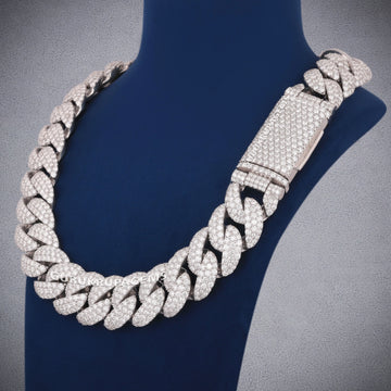 Iced Out Diamond Miami Cuban Link Chain Necklace 24 Inch 13mm Luxury Legend Series Gurukrupa-Gems