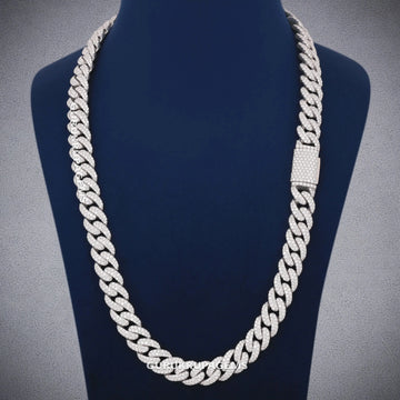 22 Inch 10 mm Yellow Gold Cuban Link Iced Out Chain Luxury Hip Hop Diamond Necklace for Men (Copy) Gurukrupa-Gems