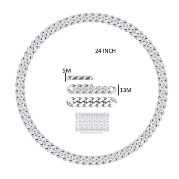 22 Inch 10 mm Yellow Gold Cuban Link Iced Out Chain Luxury Hip Hop Diamond Necklace for Men (Copy) Gurukrupa-Gems